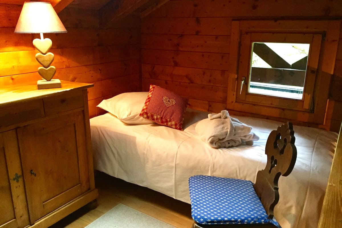 Schlafbereich im Chalet